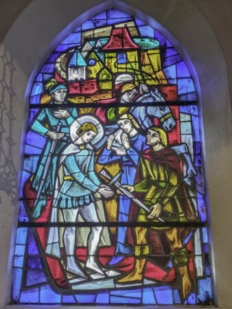 Domrémy : un des vitraux sur Jeanne d'Arc de l'église (MLC)